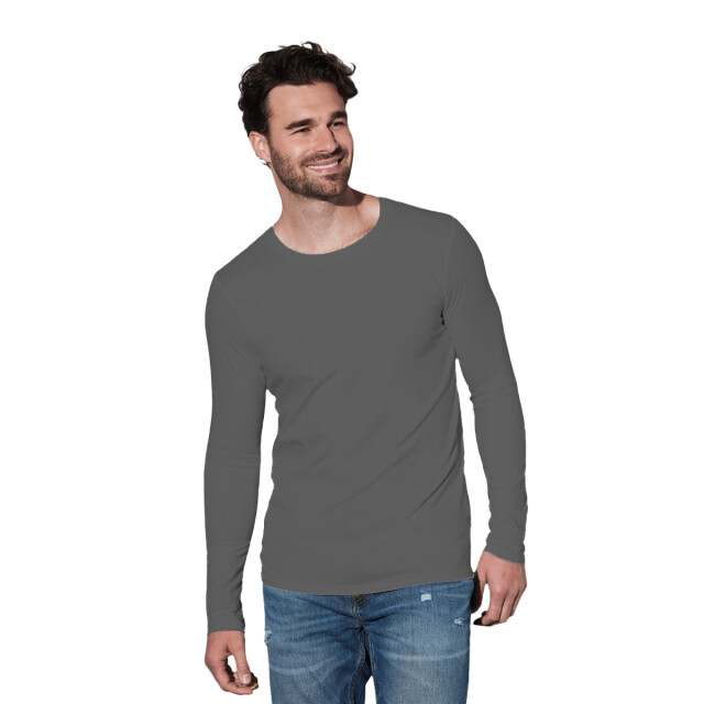 Stedman Stars Heren clive t-shirt met lange mouwen UTFK1752_white large