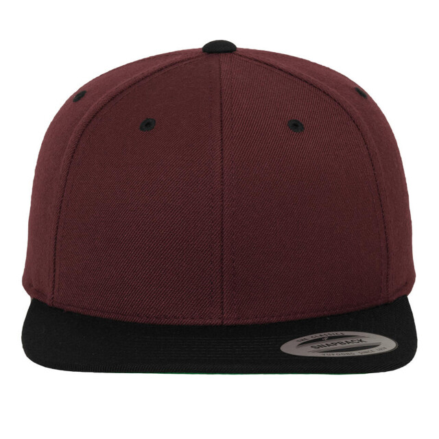 Yupoong Klassieke tweekleurige snapback cap UTFK1774_maroonblack large