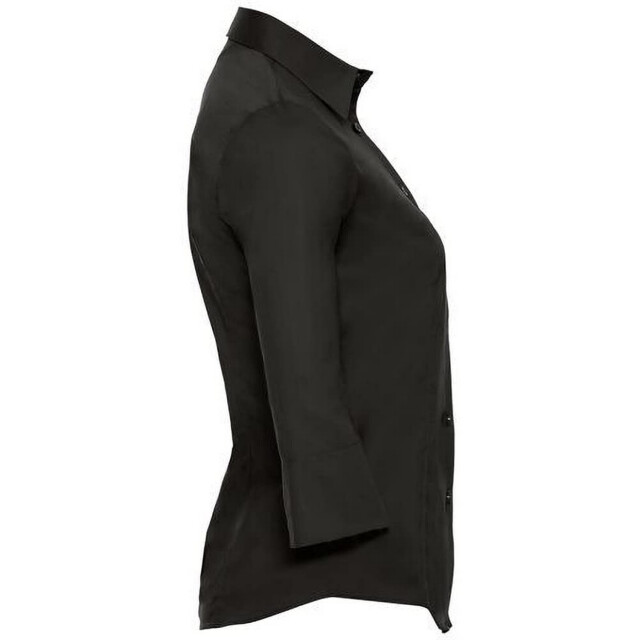 Russell Athletic Dames easy-care 3/4 mouw shirt UTFK1728_chocolate large