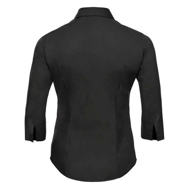 Russell Athletic Dames easy-care 3/4 mouw shirt UTFK1728_chocolate large