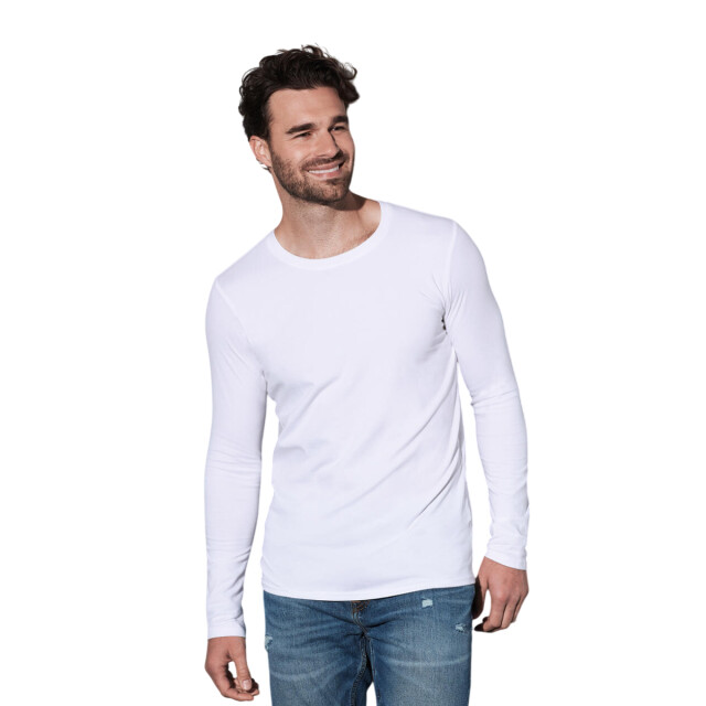 Stedman Stars Heren clive t-shirt met lange mouwen UTFK1752_white large