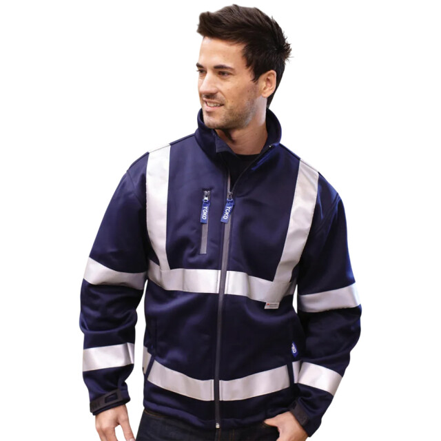 Yoko Heren fluo soft shell jas UTFK2042_navy large