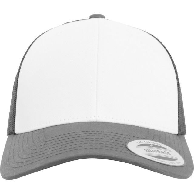 Yupoong De klassieke retro contrasterende trucker pet UTFK1874_darkgreywhitedarkgrey large