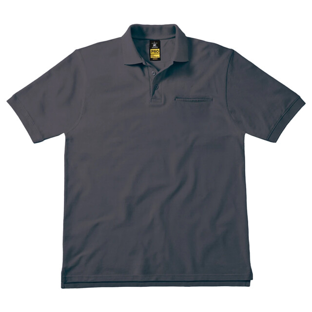 B and C Heren energy pro pocket poloshirt UTFK1632_darkgrey large