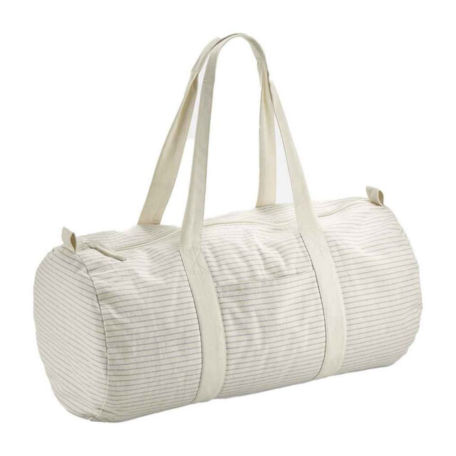 Westford Mill Vat gestreepte biologische katoenen tas UTFK1931_grey large
