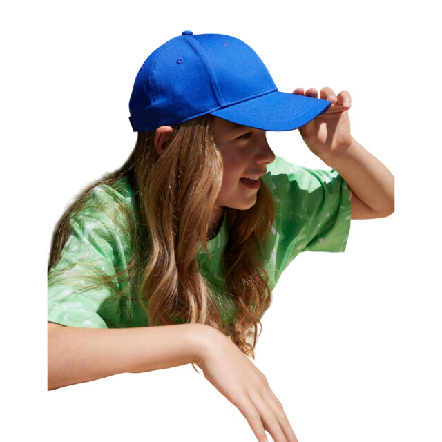 Beechfield Childrens/kids earthaware 6 panel organic cotton baseball cap UTFK1711_brightroyal large