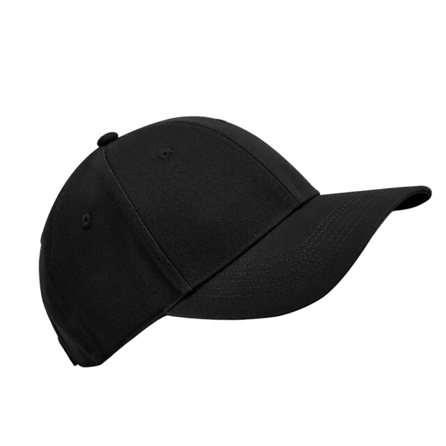 Beechfield Childrens/kids earthaware 6 panel organic cotton baseball cap UTFK1711_black large