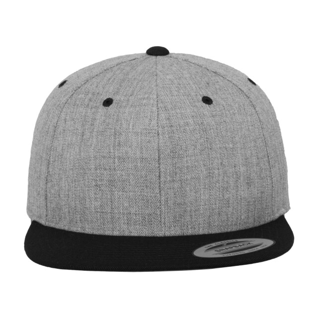 Yupoong Klassieke tweekleurige snapback cap UTFK1774_heatherblack large