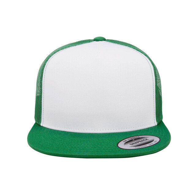 Yupoong Klassieke contrasterende trucker pet UTFK1760_kellygreenwhitekellygreen large
