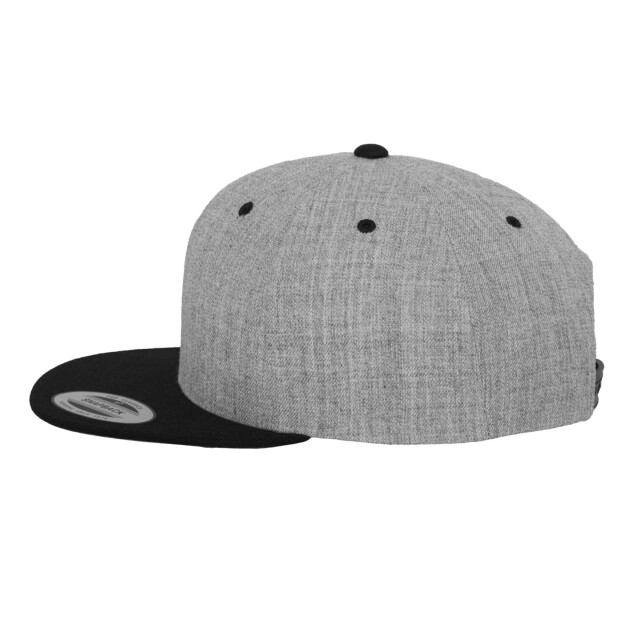 Yupoong Klassieke tweekleurige snapback cap UTFK1774_heatherblack large