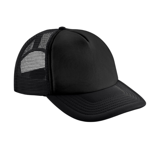 Beechfield Kinder/kinder vintage trucker cap UTFK1906_blackblack large