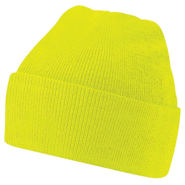 Beechfield Kinder/kids originele omgeslagen muts UTFK1627_fluorescentyellow large