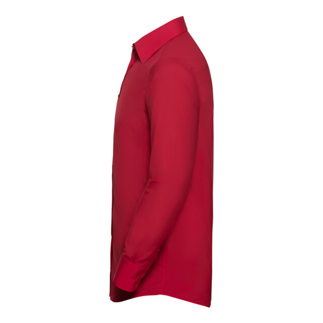 Russell Athletic Heren poplin getailleerd overhemd met lange mouwen UTFK1631_classicred large