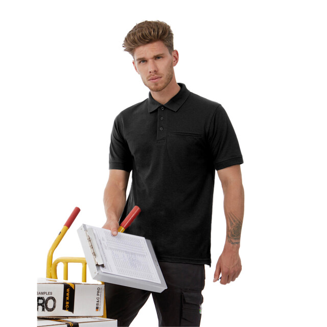 B and C Heren energy pro pocket poloshirt UTFK1632_black large