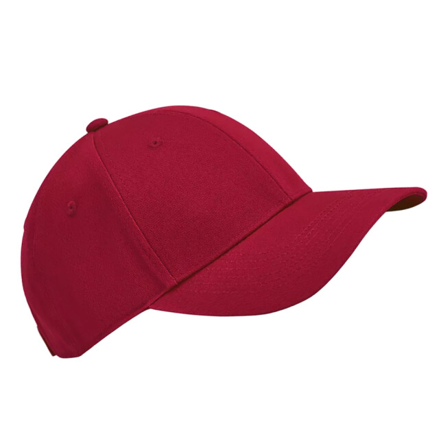 Beechfield Childrens/kids earthaware 6 panel organic cotton baseball cap UTFK1711_classicred large