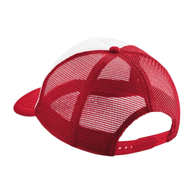 Beechfield Kinder/kinder vintage trucker cap UTFK1906_classicredwhite large