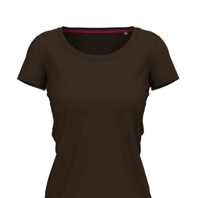 Stedman Stars Dames claire crew hals relaxed fit t-shirt UTFK1616_darkchocolate large