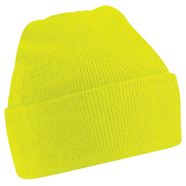 Beechfield Kinder/kids originele omgeslagen muts UTFK1627_fluorescentyellow large