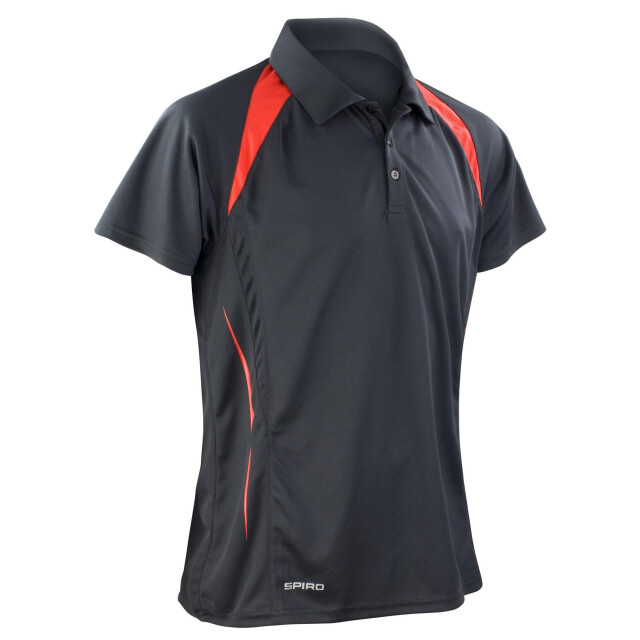 Spiro Impact Heren team spirit poloshirt UTFK1585_blackred large