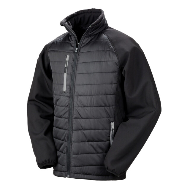 Result Uniseks kompas voor volwassenen softshell gilet UTFK1534_blackgrey large