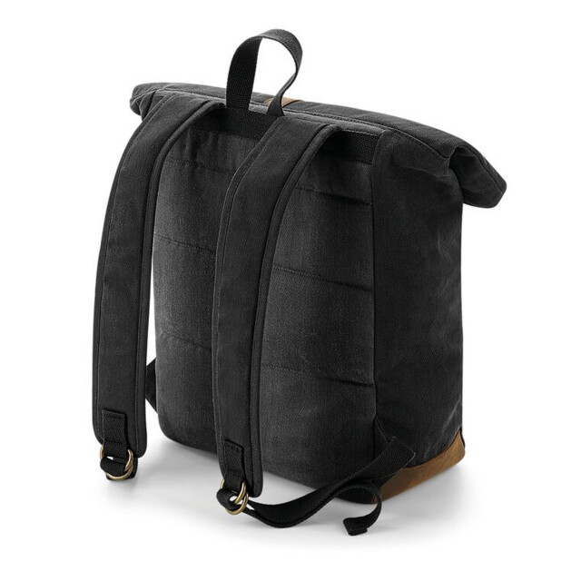 Quadra Erfgoed rugzak met leren accenten UTFK1540_black large