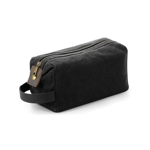 Quadra Erfgoed toilettas met gewassen leren accenten UTFK1543_black large
