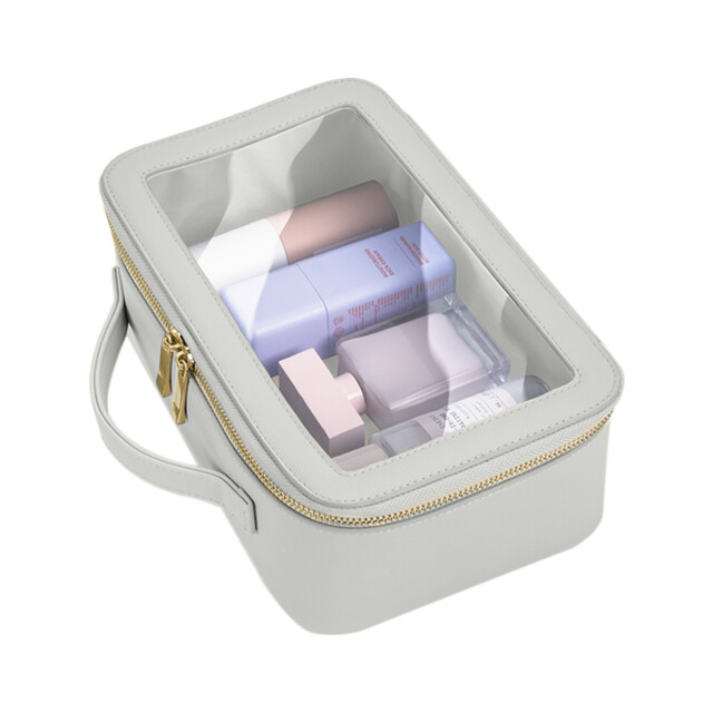 Bagbase Boutique clear toiletry bag UTFK1722_softgrey large