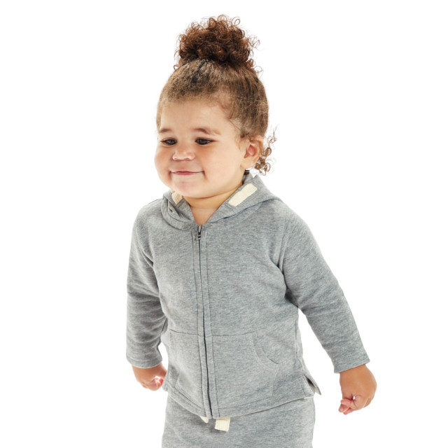 Babybugz Hoodie met volledige rits voor baby's UTFK1574_heathergreymelange large