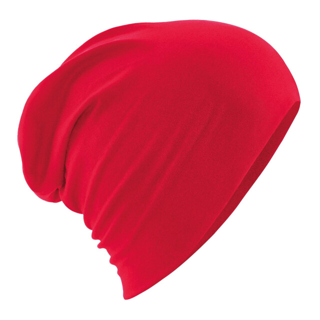 Beechfield Hemsedal katoenen slouch beanie voor volwassenen UTFK1435_classicred large