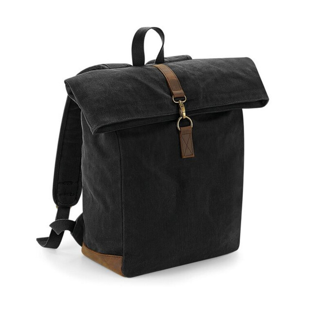 Quadra Erfgoed rugzak met leren accenten UTFK1540_black large