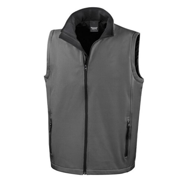 Result Herenbedrukbare softshell-bodywarmer UTFK1247_charcoalgreyblack large