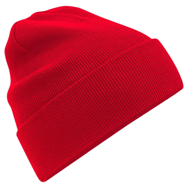 Beechfield Originele gebreide muts van biologisch katoen UTFK1134_classicred large