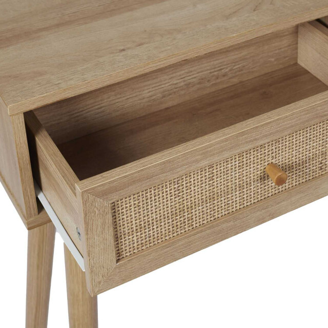 Home Deco Factory Sidetable bali met rattan voorzijde 29x100x81 cm consoletafel - 3048952 large