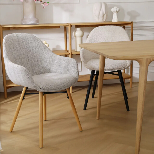 Nolon Nena-mae eetkamerstoel gemêleerd zwart houten onderstel 3031414 large