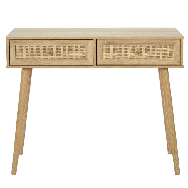 Home Deco Factory Sidetable bali met rattan voorzijde 29x100x81 cm consoletafel - 3048952 large