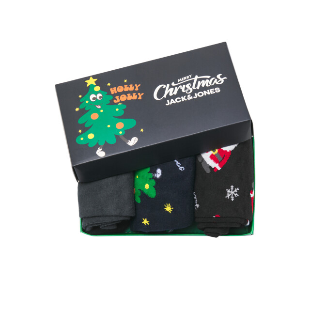Jack & Jones Kerst sokken jongens jacholly jolly 3-pack giftbox 12267021 large