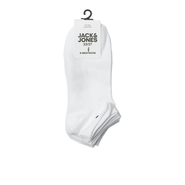 Jack & Jones Sneakersokken jongens jacdongo 5-paar 12186046-Wit large