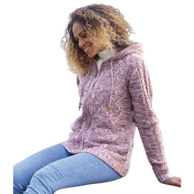 Atlas for Women Gebreid damesjack UTAF1579_pink large