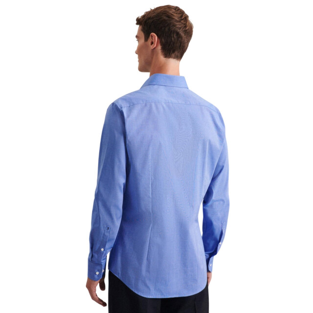 Seidensticker Heren 1/1 business kent kraag gevormd formeel overhemd UTFK2627_midblue large