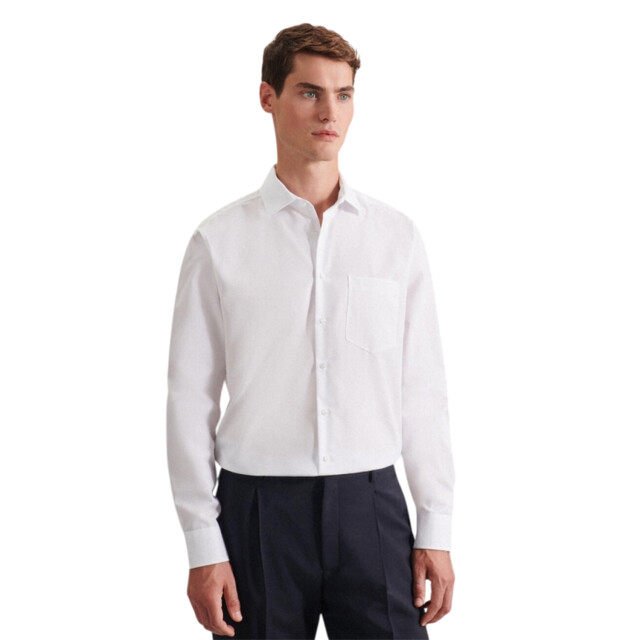 Seidensticker Heren ela kent kraag regular business shirt UTFK2847_white large
