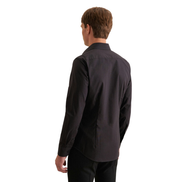 Seidensticker Heren 1/1 business kent kraag slank formeel overhemd UTFK3295_black large