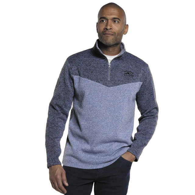 Atlas For Men Heren trui van geborsteld fleece (set van 2) UTAF1357_mottledbluedarkblue large