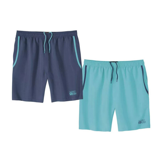 Atlas For Men Heren sportief microvezel elastische taillebroek (set van 2) UTAF1394_bluenavyblue large