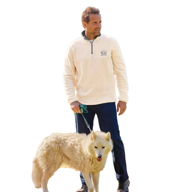 Atlas For Men Heren sportieve microfleece trui (set van 2) UTAF1321_ecrupurple large