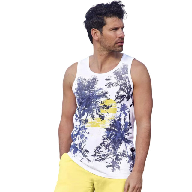 Atlas For Men Heren bedrukte vest top (set van 2) UTAF1496_whiteplum large