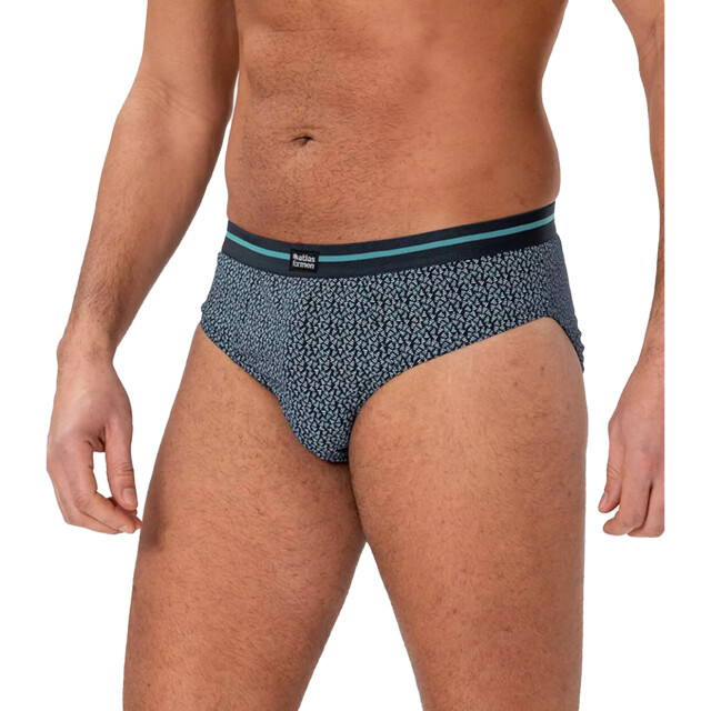 Atlas For Men Heren comfortabele contrast gestreepte slip (set van 3) UTAF1554_navyblueturquoise large