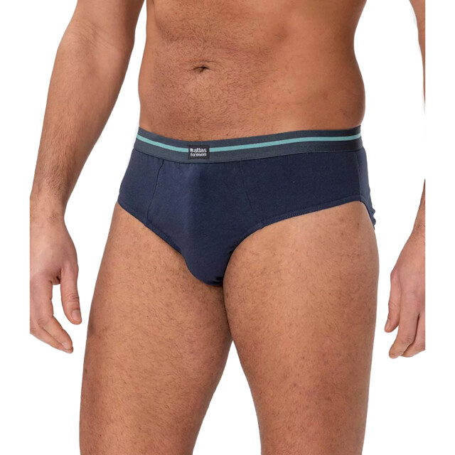 Atlas For Men Heren comfortabele contrast gestreepte slip (set van 3) UTAF1554_navyblueturquoise large