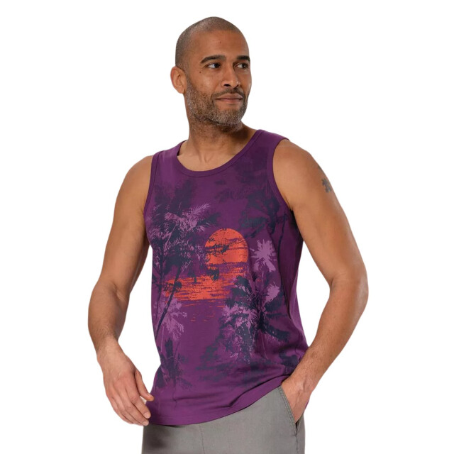 Atlas For Men Heren bedrukte vest top (set van 2) UTAF1496_whiteplum large