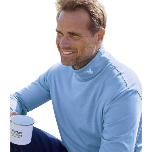 Atlas For Men Heren schildpad hals top (set van 2) UTAF1692_blueecru large