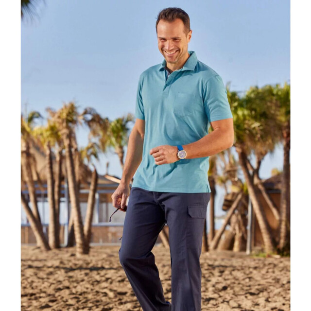 Atlas For Men Heren casual polo shirt (pack of 2) UTAF392_fuchsiaturquoise large